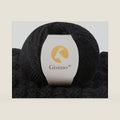 100% Merino Wool Yarn, 3-Ply Luxurious and Soft Yarn for Hand Knitting & Crocheting (Black, 1Ball)