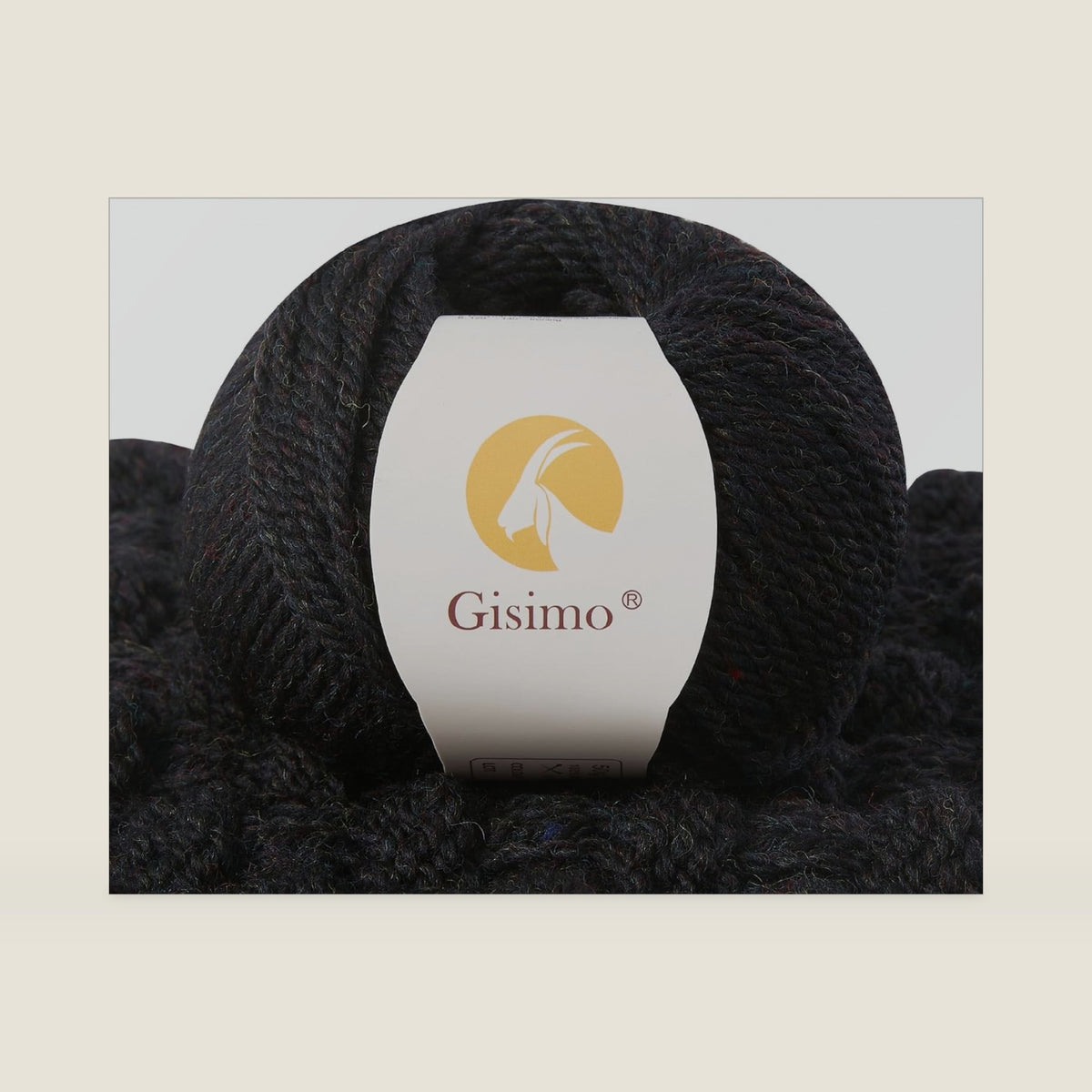100% Merino Wool Yarn, 3-Ply Luxurious and Soft Yarn for Hand Knitting & Crocheting (Black, 1Ball)
