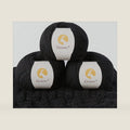 100% Merino Wool Yarn, 3-Ply Luxurious and Soft Yarn for Hand Knitting & Crocheting (Black, 3Balls)