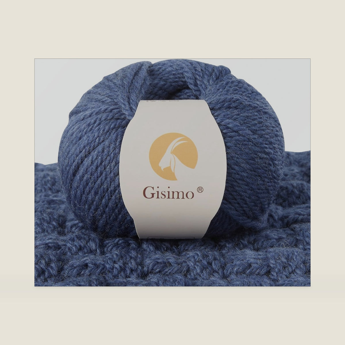 100% Merino Wool Yarn, 3-Ply Luxurious and Soft Yarn for Hand Knitting & Crocheting (Navy Blue, 1Ball)