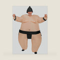 Spooktacular Creations Sumo Inflatable Costume for Adult, Funny Air Blow Up Costumes, Full-Body Sumo Costume