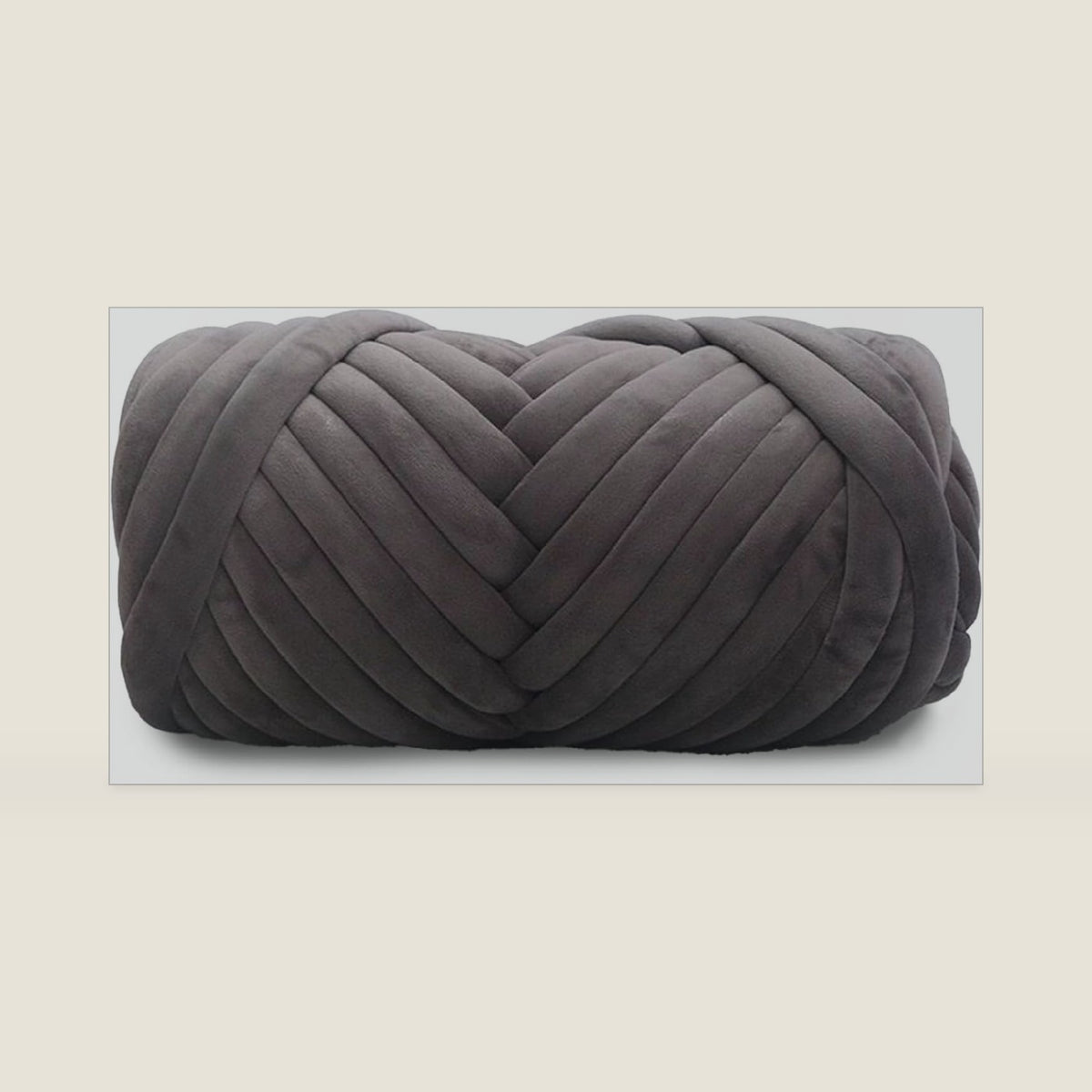 Velvet Chunky Yarn Bulky Giant Arm Knitting Yar n, Super Soft Jumbo Tube Weight Y arn, Fluffy DIY Crochet Hand Making Washable Yar n for Blanket, Pet Bed, Rugs Pillow (2.2lb-Dark Gray)