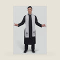Spooktacular Creations Adult Men’s Black Priest Father Robe Stole, Priest Costume for Halloween Dress Up Party Cosplay