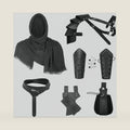 MyersCostume Medieval Knight Leather Men,Renaissance Costume Accessories