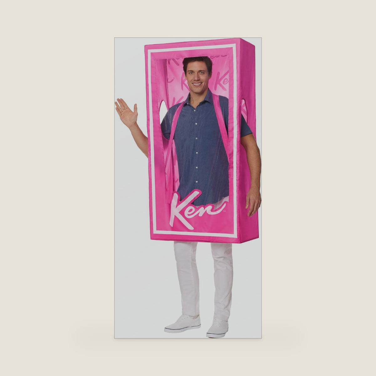 Spirit Halloween Barbie Adult Ken Box Costume | Officially Licensed | Mattel | Barbie Movie | 3D Costume