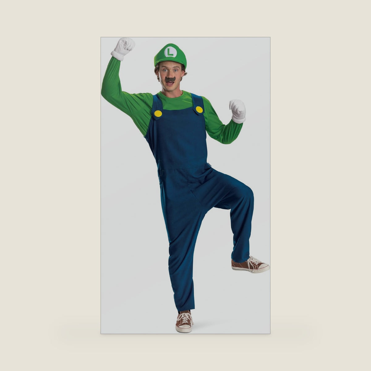 Unisex Luigi Costume, Official Super Mario Adult Unisex Costume and Accessories