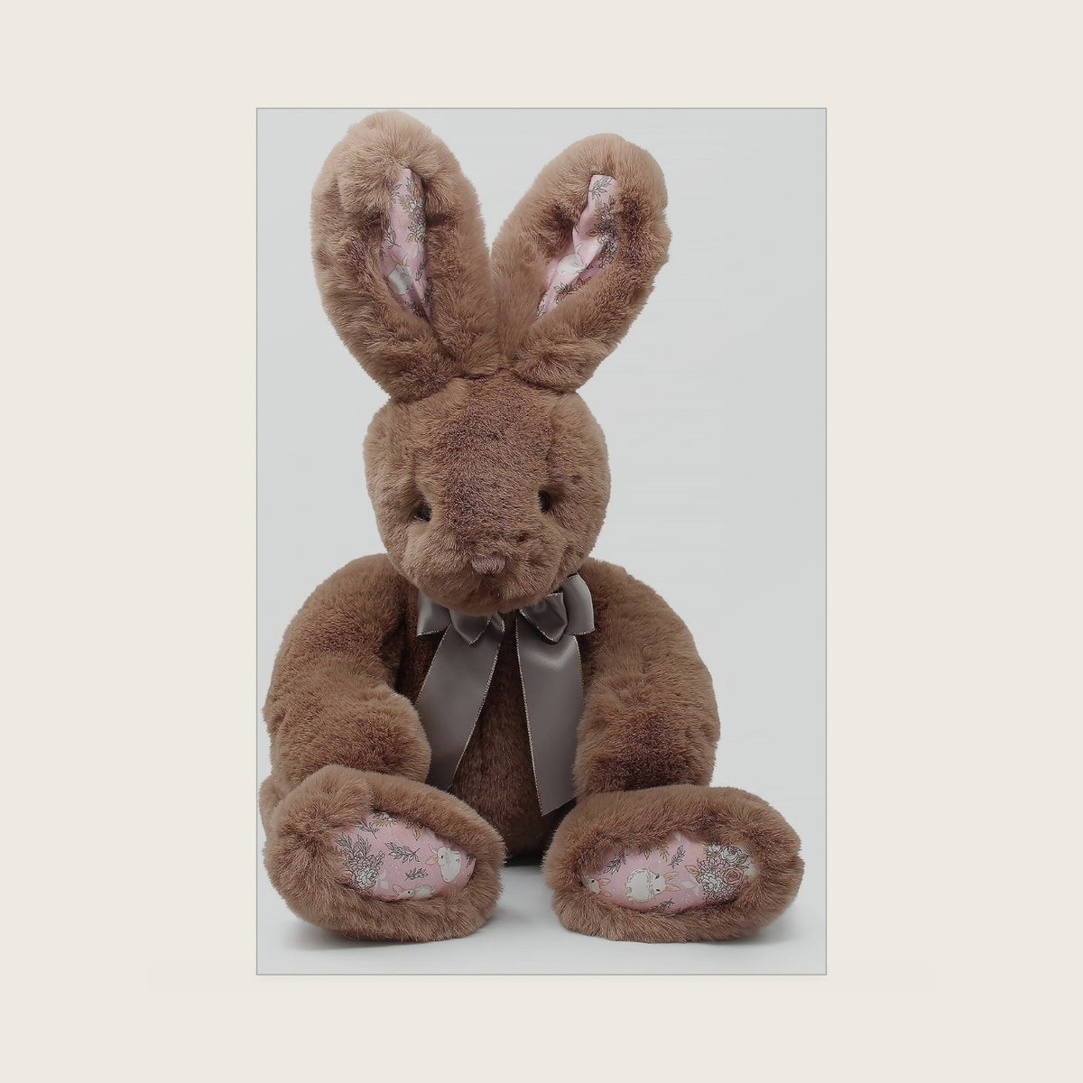 oits cute Faux-Fur 24" Cute Stuffed Animals Bunny Plush Toy for Girl,Baby,Kid (Brown)