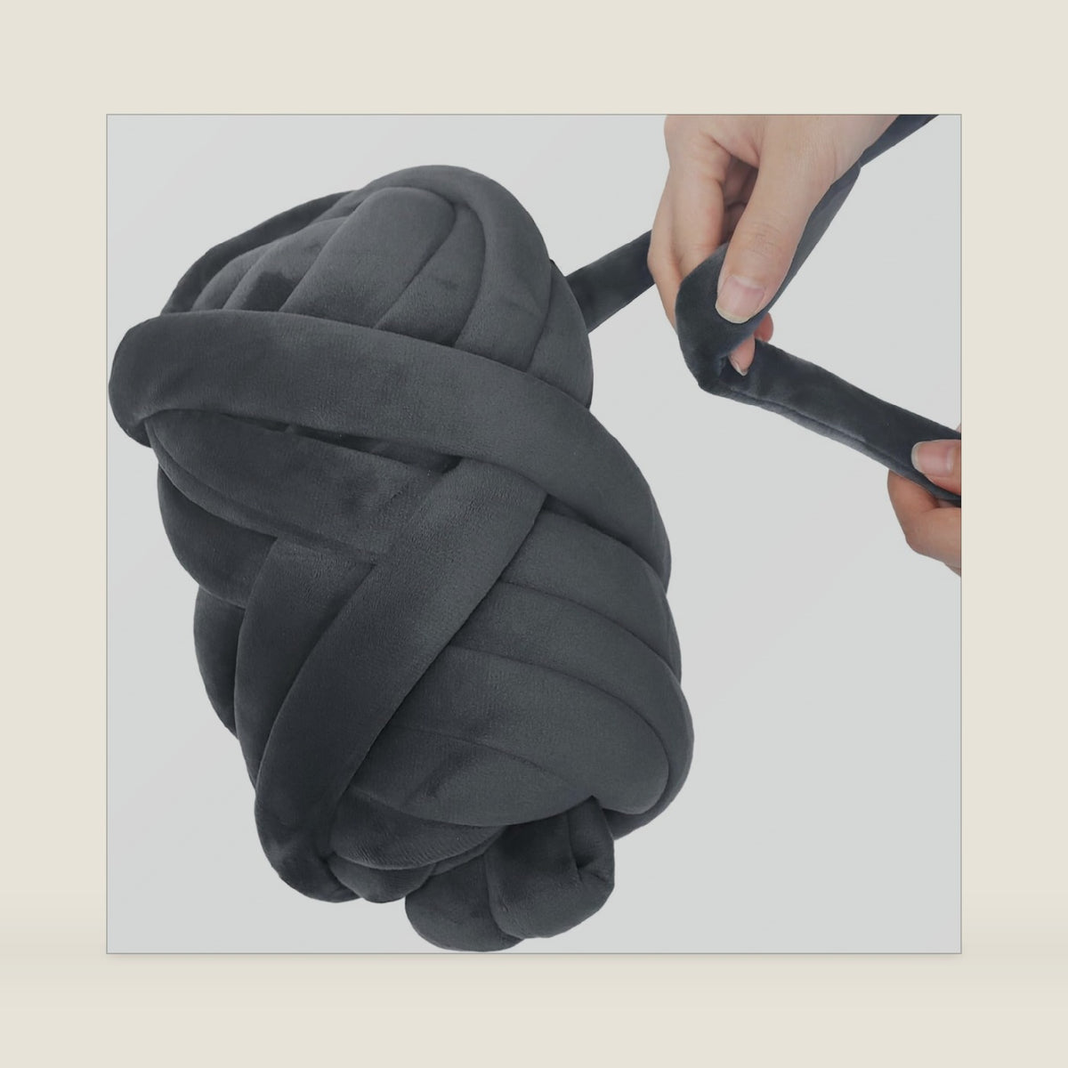 Chunky Yarn for Hand Arm Knitting 0.55lb Dark Grey