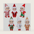 Aoriher 6 Pcs Christmas Elf Twins Tiny Elves Miniature Toys, Lovely
