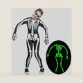 Spooktacular Creations Halloween Kids Skeleton Costume, Unisex Glow in the Dark Skeleton Jumpsuit with Gloves for Boys, Girls