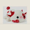 Onsoyours Cute Cow Plushie, Soft Stuffed Mushroom Love Cow Squishy Plush Animal Toy Pillow Gift for Kids (Red Mushroom Cow, 12")