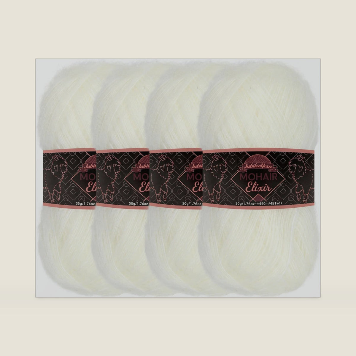 JubileeYarn Mohair Elixir Yarn - Piña Colada - 4 Skeins