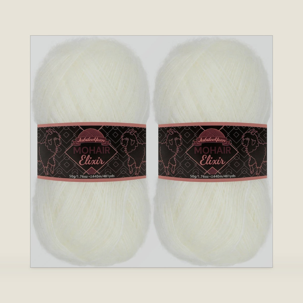 JubileeYarn Mohair Elixir Yarn - Piña Colada - 2 Skeins