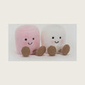 Amuseables Pink and White Marshmallows Stuffed Toy, 3.5 inches | Food Plush | Fun Gift Idea