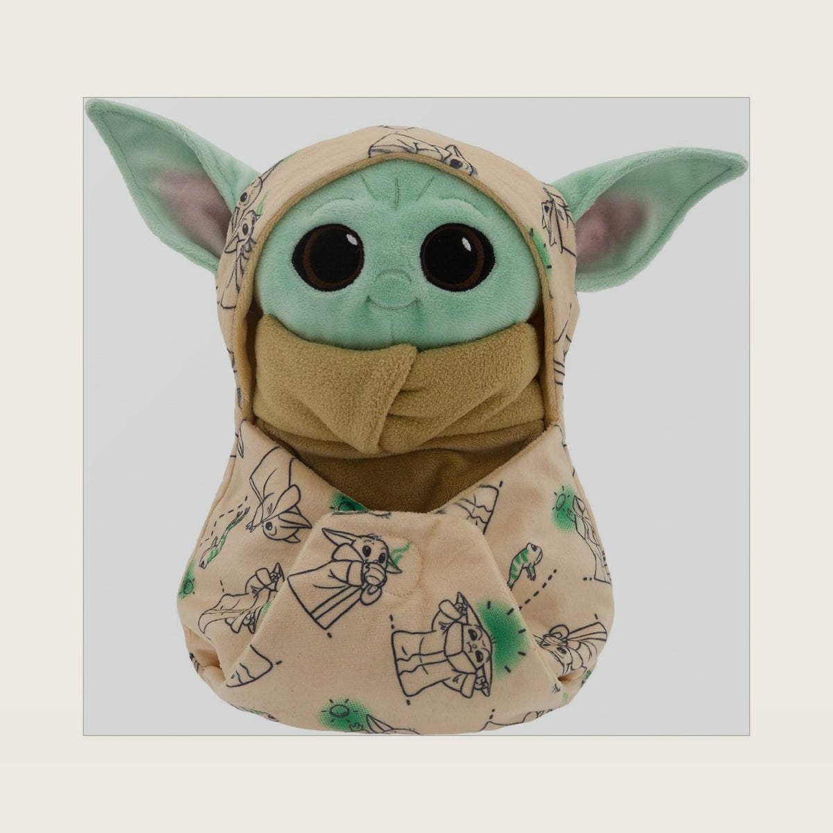 Store Official Grogu Plush with Blanket Pouch - The Mandalorian - Plushy in Baby Swaddle - Toy for Those who Love Plush Figure Toys, Cute Plushies, & Baby Stuffed Animals - Small 10½