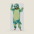 Loiahoer Unisex Tie-dye Triceratops Dragon Onesie Costume Pajamas,Halloween Cosplay Costume Christmas Pajamas Hooded Zipper