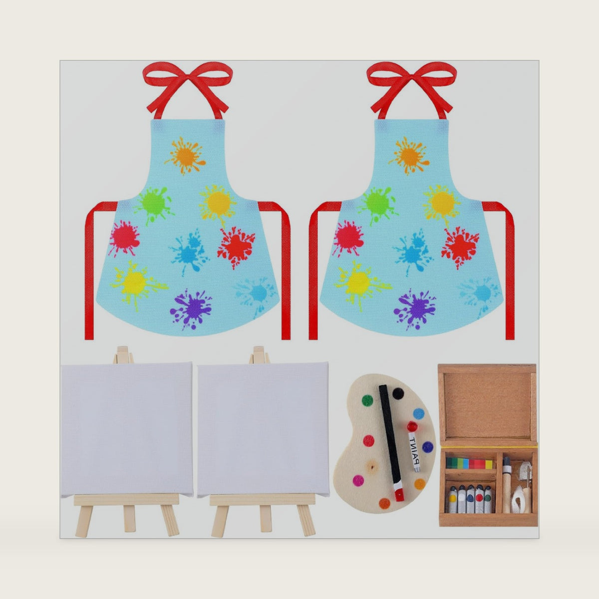 Meooeck 6 Pieces Christmas Doll Accessories Set,Painting