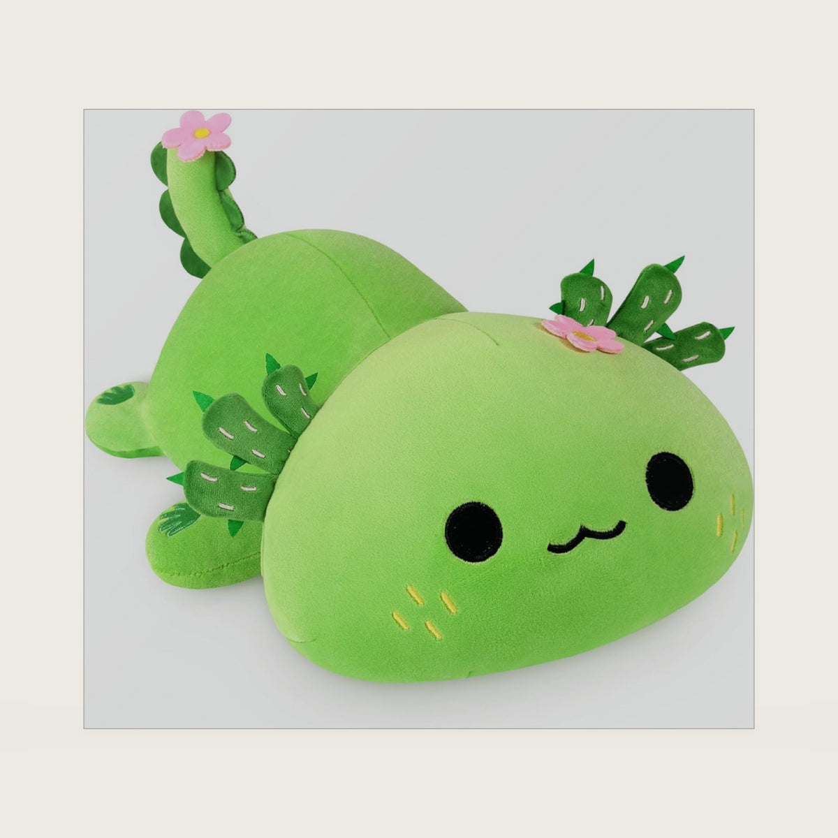 Onsoyours Cute Axolotl Plush, Soft Stuffed Animal Salamander Plush Pillow, Plushie Toy for Kids (Axolotl Cactus, 13")
