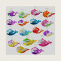 20 Packs Bulk Mini pop Bubble Keychain Fidget Present,Whale Party Favors,Classroom Students Boys Girls Birthday Small Gifts