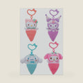 and Friends 4-Pack Ice Cream Clip-On Plush Featuring , Kuromi, My Melody, and Cinnamoroll with Unique Bow Clips