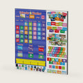Blue Classroom Calendar Pocket Chart for Kids - Monthly Weather Seasons Learning Chart with 113 Cards | Teacher Must Haves for Kindergarten, Preschool, Homeschool | Interactive Educational Wall Chart