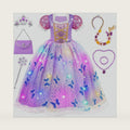 Meland Light Up Princess Dress for Girls Ages 3-10, Dress Up Toy Gift Set