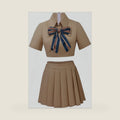 RocailleCos Horror Movie Megan Cosplay Costume Dress Megan Costume Crop Top Skirt Sailor Suit for Women