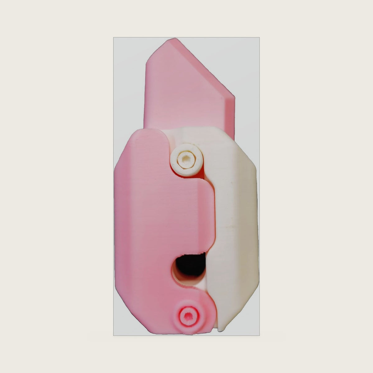3D Printed Gravity Knife Fidget Toy, Turnip Knife Mini Fidget Toys for Adults & Teen (Pink & White)