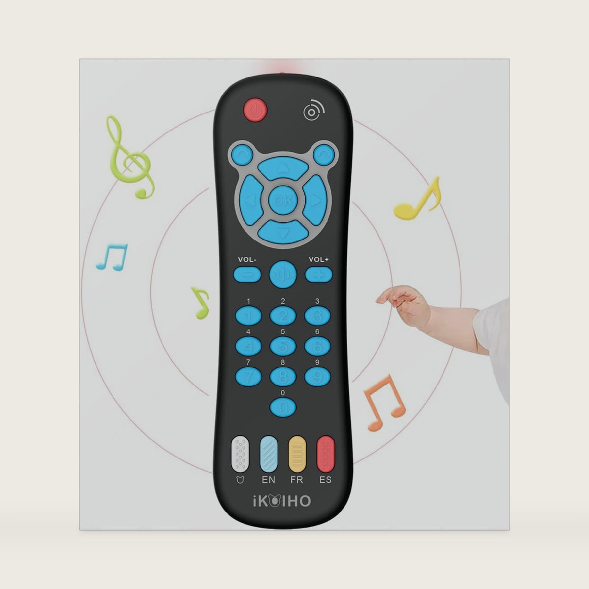 Baby Remote Control Toy for 1 Year Old Boys Girls with Music and Light