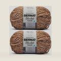 Bernat Blanket Tweeds Soft Crochet Yarn for Blankets, Sandy Tweed 2-Pack