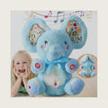 HCdoujoy Baby Blue Peek A Boo Elephant Plush Stuffed Singing Elephant, Repeat What You Say, Musical for Toddler with Moving Ear, Singing Talking Stuffed Animal Baby Toy for Boy Girl