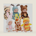 Hanaive 6 Pcs Mini Baby Dolls 4 Inch Christmas Basket Dolls, Cute