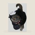 Pet Costumes Spirited Away No-Face Cosplay Costume for Dogs & Cats, Plush Anime Robe for Halloween, Adjustable Velcro Design, Perfect for Small to Large Pets (L/XL)