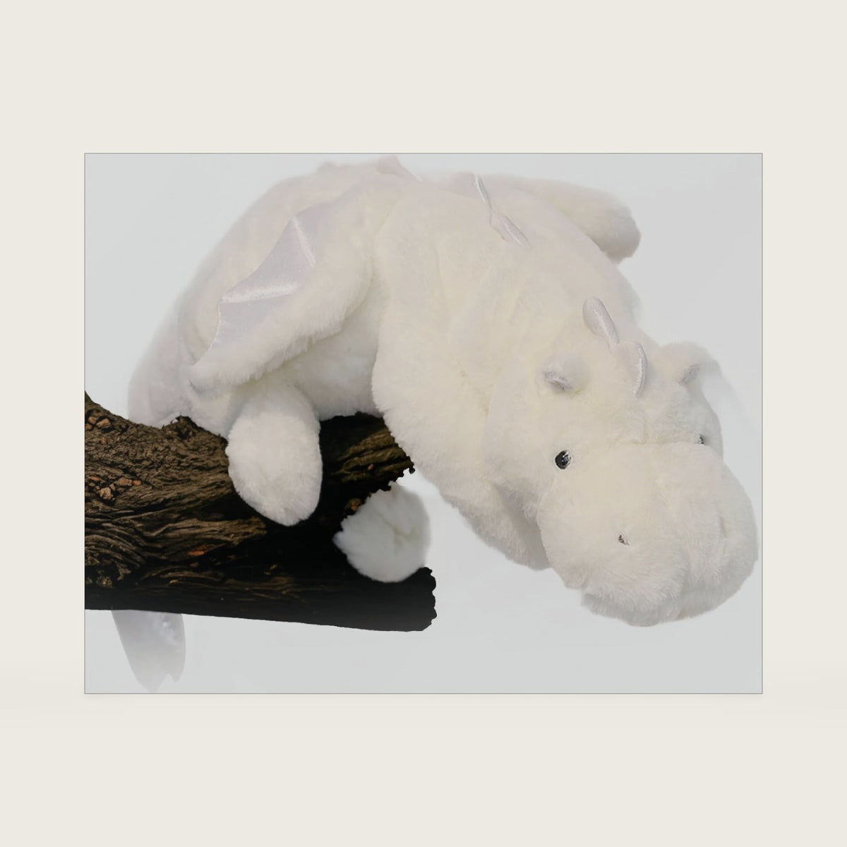 YOUBLEK 40 in 5Lb Weighted Stuffed Animals, White Weighted Dragon Plush Toy