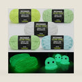 5x50g Glow in The Dark Yarn Set for Crocheting and Knitting; 5x51m (60yds) Yarn for Beginners with Easy-to-See Stitches; Worsted-Weight Medium #4; Beginners Crochet Kit