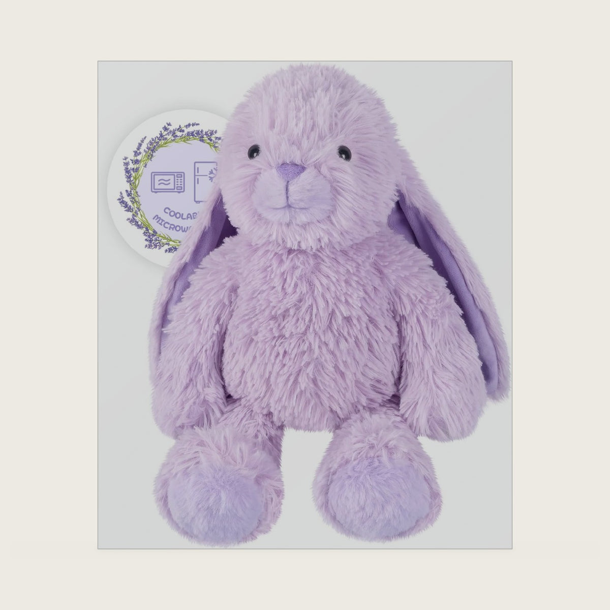 SuzziPals Purple Bunny Stuffed Animal, Microwave Heating Pad Rabbit Plush