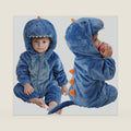 MICHLEY Unisex Baby Animal Costume Flannel Hooded Romper Cosplay Jumpsuit