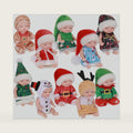 Hanaive 10 Pcs Little Mini Baby Dolls 4 Inch Animals,Santa Style