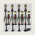 Baquler 12 Pcs Christmas Mini Street Lamp Models, Village 3 Styles LED