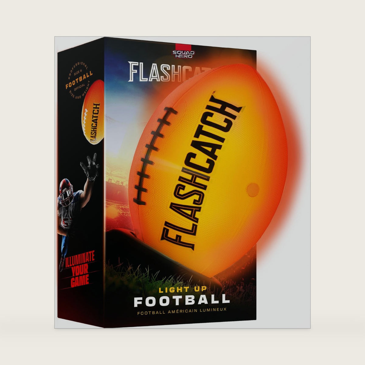 Light Up Football - Glow in the Dark Ball - NO 6 - Boys Gifts - Outdoor Sports, Birthday Gifts for Boys 8-15+ Year Old - Kids Teenage Youth Gift Ideas - Boy Toys Stuff Ages 8 9 10 11 12 13 14 15