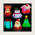 ANGGIKO 6 Pcs Christmas Light Up Bath Toys, LED Floating Bathtub Toys