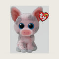 Beanie Boos - Hambo the Cute Pig with Glittery Blue Eyes, the Plush with Big Sparkly Eyes - 15 cm - T37318