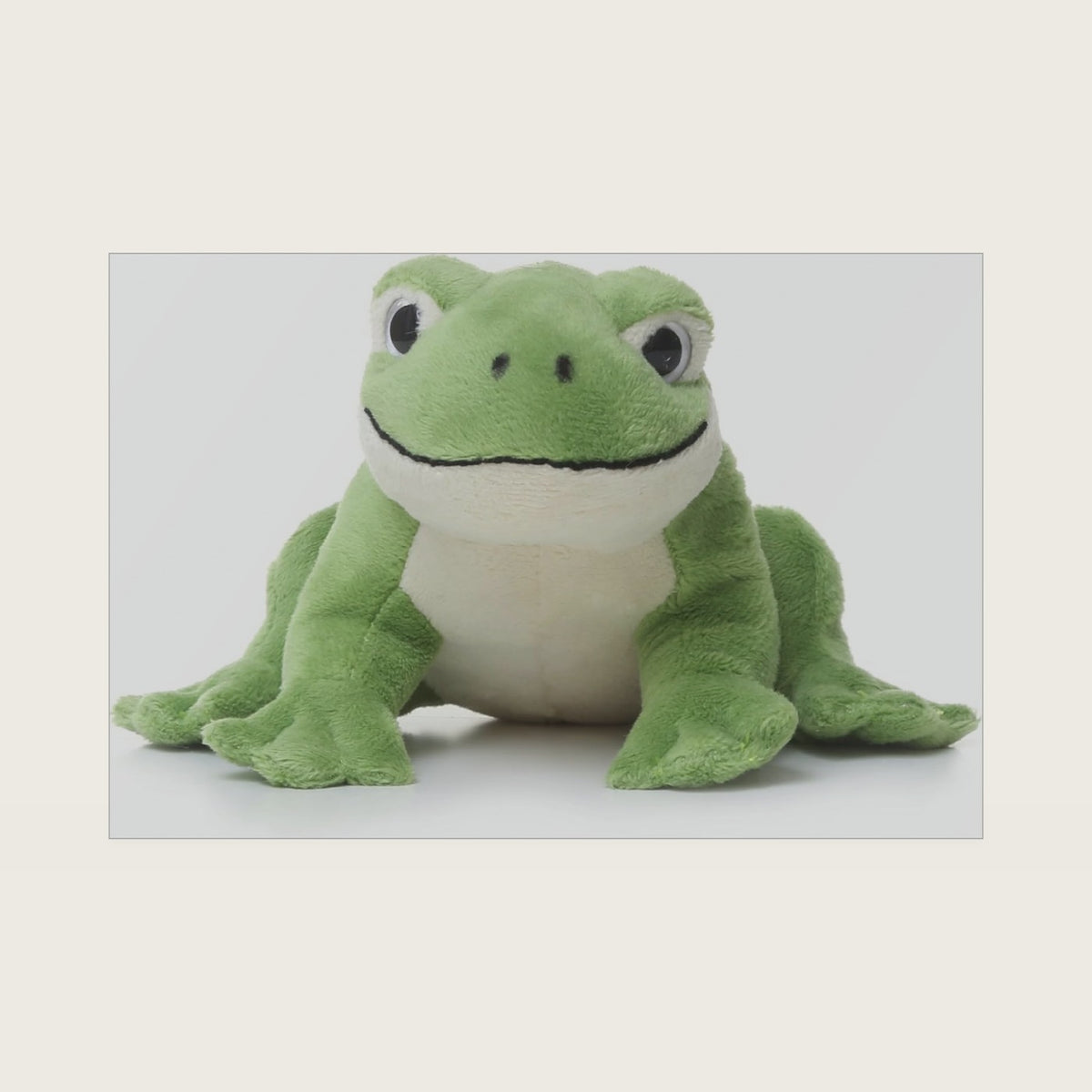 TAMMYFLYFLY Cute Realistic Green Frog Plush Toy Green Frog Stuffed Animal Lifelike Animal Doll 15cm