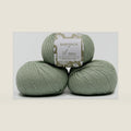 100% Baby Alpaca Yarn 3 Skeins 150g DK Weight Knitting Crochet Sage Green
