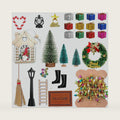 39 Pcs Doll House Decoration Miniatures Dollhouse Accessories Small Scene Model Light Mini Tree Gift Boxes Fake Light Door Miniature Scene Model Pretend Toys DIY Festival Holiday Party Favors Christm