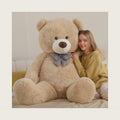 Toys Studio 5ft Giant Teddy Bear Large Stuffed Bear for Kids, 59 inch Plush Bear Stuffed Animal Lifesize Bear for Baby Shower Decoration Christmas Valentine's Day for Girlfriend, Cream