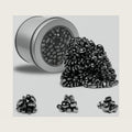 Luckyrao Ferrite Putty Black Over 500 Weak Magnetic Ferrite Stones, Satisfying Magnet Rocks Desk Toys for Office and Fidget Toys for Adults (Black)