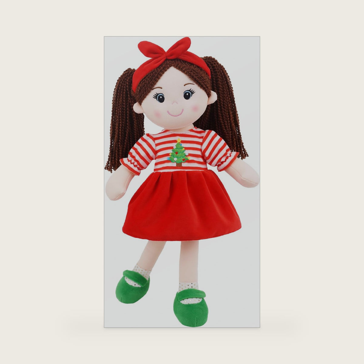 June Garden 14" Snuggle Cuties Nora Christmas Plush Doll