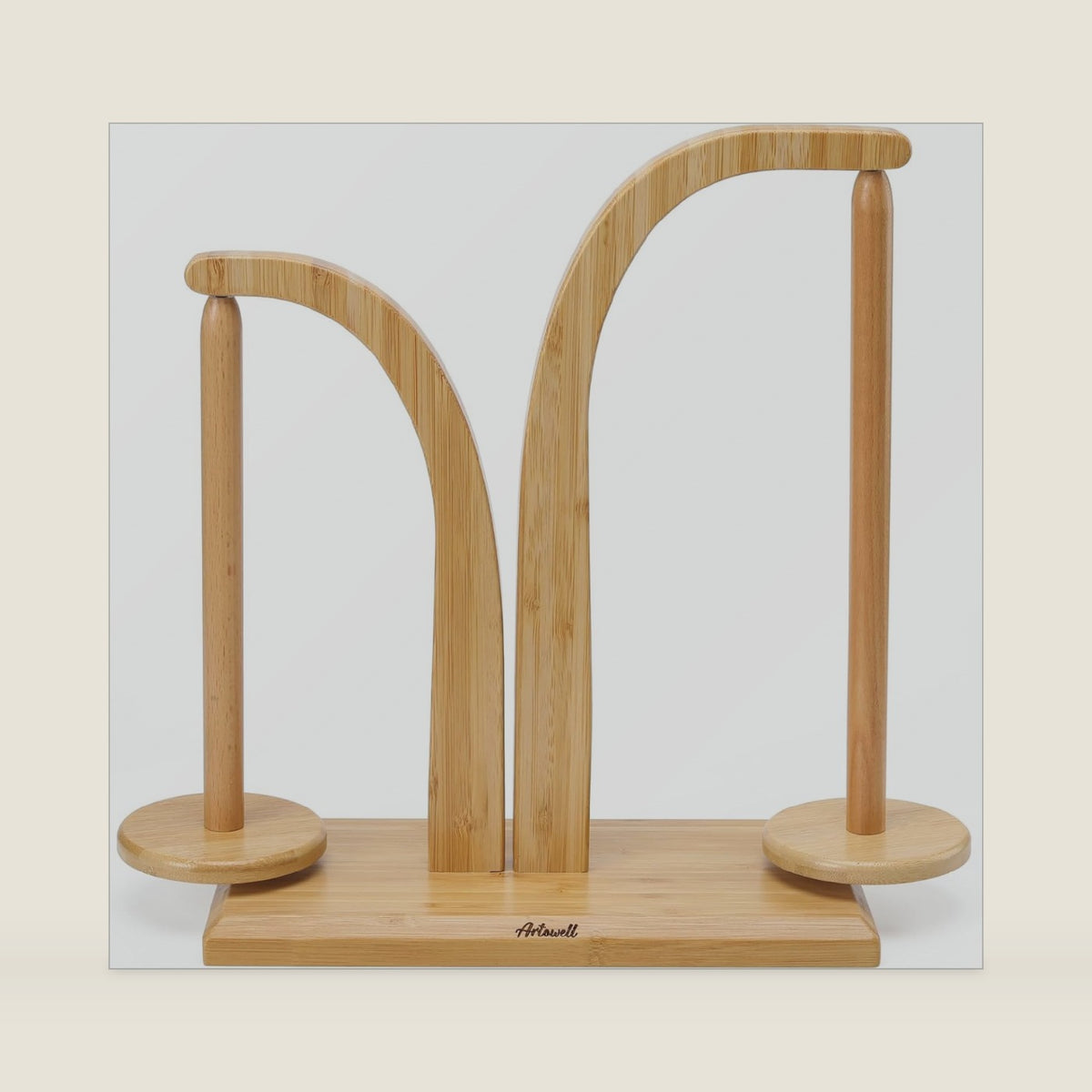 Yarn Holder for Crocheting, Magnetic Yarn Holder Spinner - Bamboo Color