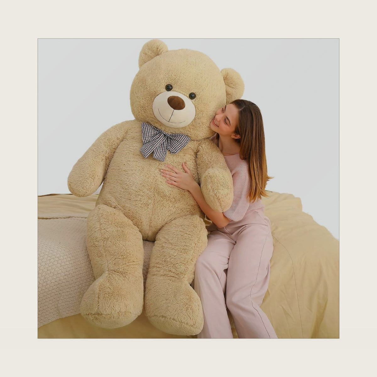 MaoGoLan Giant Teddy Bear 5 Feet, Soft Cuddly Stuffed Animal Gift